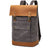 Waterproof Canvas Travel Backpack Full Grain Leather And Canvas Laptop Backpack Flap Cover Camera Backpack RockCow Leather Studio