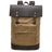 Waterproof Canvas Travel Backpack Full Grain Leather And Canvas Laptop Backpack Flap Cover Camera Backpack RockCow Leather Studio