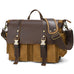 Waterproof Waxed Canvas Camera Bag Canvas With Leather DSLR Camera Bag Canvas Shoulder Messenger Bag RockCow Leather Studio