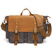 Waterproof Waxed Canvas Camera Bag Canvas With Leather DSLR Camera Bag Canvas Shoulder Messenger Bag RockCow Leather Studio