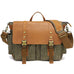 Waterproof Waxed Canvas Camera Bag Canvas With Leather DSLR Camera Bag Canvas Shoulder Messenger Bag RockCow Leather Studio