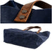 Waterproof Waxed Canvas Handbag Full Grain Leather With Canvas Tote Bag Vintage Style Big Shoulder Bag RockCow Leather Studio