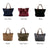 Waterproof Waxed Canvas Handbag Full Grain Leather With Canvas Tote Bag Vintage Style Big Shoulder Bag RockCow Leather Studio