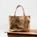 Waterproof Waxed Canvas Handbag Full Grain Leather With Canvas Tote Bag Vintage Style Big Shoulder Bag RockCow Leather Studio
