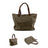 Waterproof Waxed Canvas Handbag Full Grain Leather With Canvas Tote Bag Vintage Style Big Shoulder Bag RockCow Leather Studio