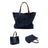Waterproof Waxed Canvas Handbag Full Grain Leather With Canvas Tote Bag Vintage Style Big Shoulder Bag RockCow Leather Studio