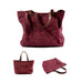 Waterproof Waxed Canvas Handbag Full Grain Leather With Canvas Tote Bag Vintage Style Big Shoulder Bag RockCow Leather Studio