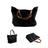 Waterproof Waxed Canvas Handbag Full Grain Leather With Canvas Tote Bag Vintage Style Big Shoulder Bag RockCow Leather Studio