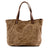 Waterproof Waxed Canvas Handbag Full Grain Leather With Canvas Tote Bag Vintage Style Big Shoulder Bag RockCow Leather Studio