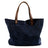 Waterproof Waxed Canvas Handbag Full Grain Leather With Canvas Tote Bag Vintage Style Big Shoulder Bag RockCow Leather Studio