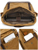 Waxed Canvas Backpack Canvas Rolltop Backpack Waterproof Canvas Laptop Backpack Large Capacity Travel Backpack RockCow Leather Studio