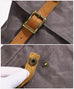 Waxed Canvas Backpack Canvas Rolltop Backpack Waterproof Canvas Laptop Backpack Large Capacity Travel Backpack RockCow Leather Studio