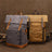Waxed Canvas Backpack Canvas Rolltop Backpack Waterproof Canvas Laptop Backpack Large Capacity Travel Backpack RockCow Leather Studio