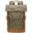 Waxed Canvas Backpack Canvas Rolltop Backpack Waterproof Canvas Laptop Backpack Large Capacity Travel Backpack RockCow Leather Studio