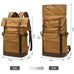 Waxed Canvas Backpack Canvas Rolltop Backpack Waterproof Canvas Laptop Backpack Large Capacity Travel Backpack RockCow Leather Studio