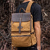 Waxed Canvas Backpack Large Travel Backpack Canvas School Rucksack Laptop Backpack Unisex Weekender Backpack RockCow Leather Studio