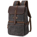 Waxed Canvas Backpack Large Travel Backpack Canvas School Rucksack Laptop Backpack Unisex Weekender Backpack RockCow Leather Studio