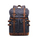 Waxed Canvas Backpack Mens Canvas With Leather Travel Backpack Retro Waterproof Canvas Laptop Backpack RockCow Leather Studio