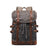 Waxed Canvas Backpack Mens Canvas With Leather Travel Backpack Retro Waterproof Canvas Laptop Backpack RockCow Leather Studio