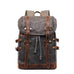 Waxed Canvas Backpack Mens Canvas With Leather Travel Backpack Retro Waterproof Canvas Laptop Backpack RockCow Leather Studio