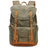 Waxed Canvas Backpack Retro Full Grain Leather And Canvas Travel Backpack Waterproof Outdoor Climbing Backpack RockCow Leather Studio