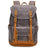 Waxed Canvas Backpack Retro Full Grain Leather And Canvas Travel Backpack Waterproof Outdoor Climbing Backpack RockCow Leather Studio