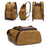 Waxed Canvas Backpack Retro Full Grain Leather And Canvas Travel Backpack Waterproof Outdoor Climbing Backpack RockCow Leather Studio