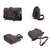 Waxed Canvas Crossbody Bag Canvas Messenger Bag Canvas Shoulder Bag Canvas Leather Satchel For Men RockCow Leather Studio