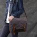 Waxed Canvas Crossbody Bag Canvas Messenger Bag Canvas Shoulder Bag Canvas Leather Satchel For Men RockCow Leather Studio