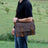 Waxed Canvas Crossbody Bag Canvas Messenger Bag Canvas Shoulder Bag Canvas Leather Satchel For Men RockCow Leather Studio