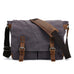 Waxed Canvas Crossbody Bag Canvas Messenger Bag Canvas Shoulder Bag Canvas Leather Satchel For Men RockCow Leather Studio