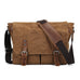 Waxed Canvas Crossbody Bag Canvas Messenger Bag Canvas Shoulder Bag Canvas Leather Satchel For Men RockCow Leather Studio