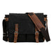 Waxed Canvas Crossbody Bag Canvas Messenger Bag Canvas Shoulder Bag Canvas Leather Satchel For Men RockCow Leather Studio