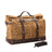 Waxed Canvas Duffel Bag Waterproof Canvas Travel Weekend Bag  Carry on Weekender Overnight Bag For Mens RockCow Leather Studio