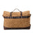 Waxed Canvas Duffel Bag Waterproof Canvas Travel Weekend Bag  Carry on Weekender Overnight Bag For Mens RockCow Leather Studio