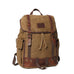 Waxed Canvas Laptop Backpack Flap Cover Canvas Travel Backpack Waterproof Canvas School Backpack Outdoor Backpack RockCow Leather Studio