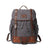 Waxed Canvas Laptop Backpack Flap Cover Canvas Travel Backpack Waterproof Canvas School Backpack Outdoor Backpack RockCow Leather Studio