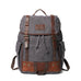 Waxed Canvas Laptop Backpack Flap Cover Canvas Travel Backpack Waterproof Canvas School Backpack Outdoor Backpack RockCow Leather Studio