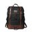 Waxed Canvas Laptop Backpack Flap Cover Canvas Travel Backpack Waterproof Canvas School Backpack Outdoor Backpack RockCow Leather Studio