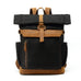Waxed Canvas Leather Backpack Large Travel School Bag Mens Laptop Rucksack RockCow Leather Studio