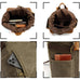 Waxed Canvas Leather Backpack Large Travel School Bag Mens Laptop Rucksack RockCow Leather Studio