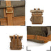 Waxed Canvas Leather Backpack Large Travel School Bag Mens Laptop Rucksack RockCow Leather Studio