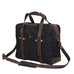 Waxed Canvas Messenger Bag Canvas Briefcase Laptop Bag Leather Crossbody Bag Work briefcase Canvas Briefcase For Men RockCow Leather Studio