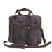 Waxed Canvas Messenger Bag Canvas Briefcase Laptop Bag Leather Crossbody Bag Work briefcase Canvas Briefcase For Men RockCow Leather Studio