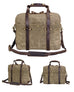 Waxed Canvas Messenger Bag Canvas Briefcase Laptop Bag Leather Crossbody Bag Work briefcase Canvas Briefcase For Men RockCow Leather Studio