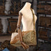 Waxed Canvas Messenger Bag Full Grain Leather And Canvas Crossbody Bag Canvas Shoulder Bag Gift for Men Him RockCow Leather Studio