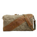Waxed Canvas Messenger Bag Full Grain Leather And Canvas Crossbody Bag Canvas Shoulder Bag Gift for Men Him RockCow Leather Studio