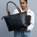 Portland Leather Tote with Zipper Classy Leather Bags