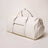 White Leather Weekender Duffle Bag Sole Premise