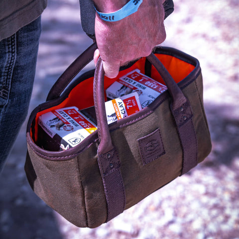 White Wing Waxed Canvas Hunting Four Box Shell Carrier Mission Mercantile Leather Goods